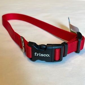 Frisco Red Nylon Pet Collar Med Adjusts 14”-20”